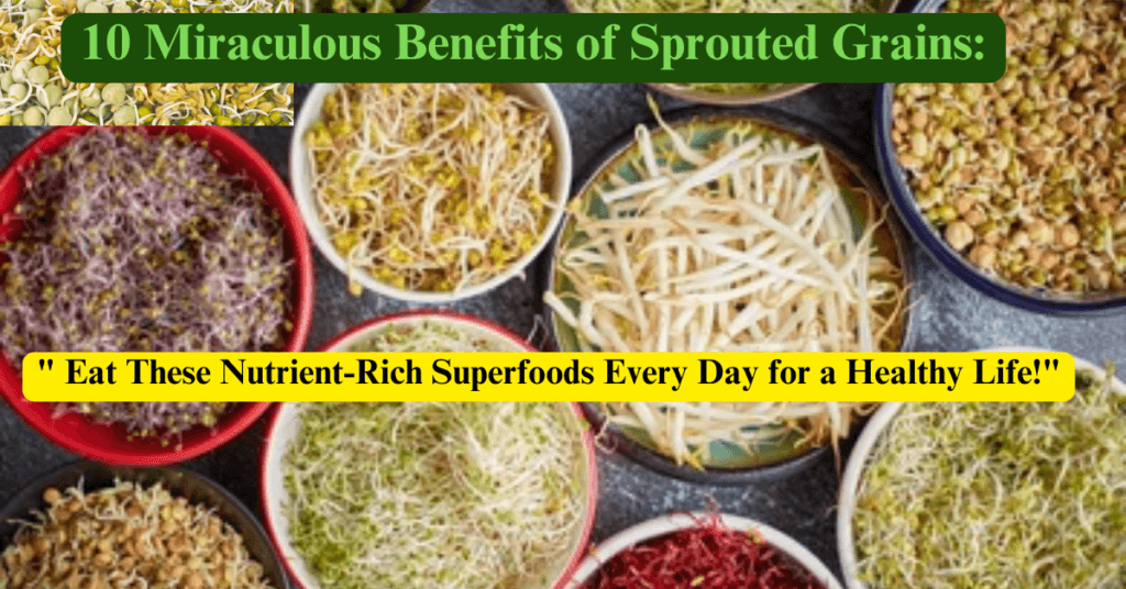 "10 Miraculous Benefits of Sprouted Grains: Eat These Nutrient-Rich Superfoods Every Day for a Healthy Life!"