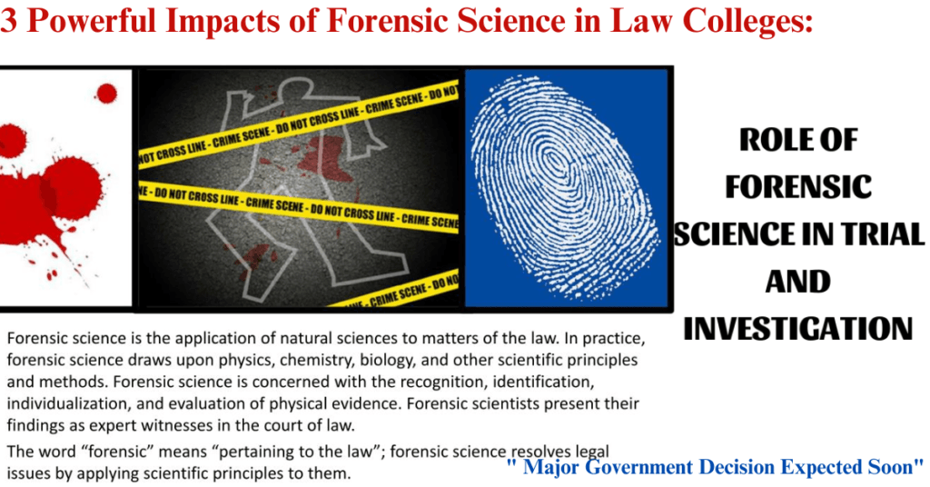 "3 Powerful Impacts of Forensic Science in Law Colleges: Major Government Decision Expected Soon"