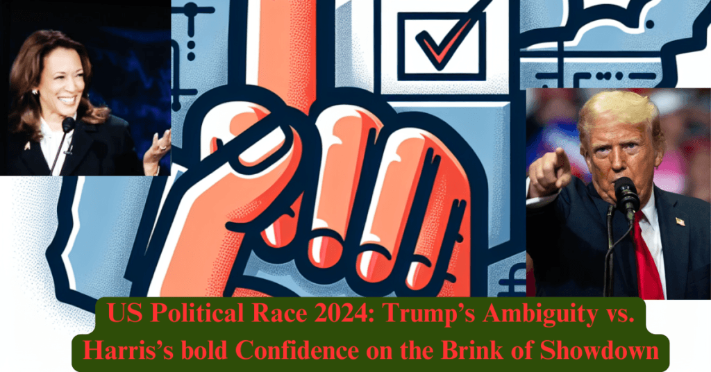 US Political Race 2024 Trump’s Ambiguity vs. Harris’s bold Confidence on the Brink of Showdown (1)