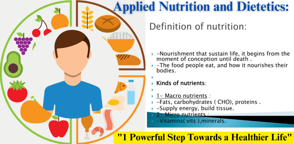 "Applied Nutrition and Dietetics: 1 Powerful Step Towards a Healthier Life"