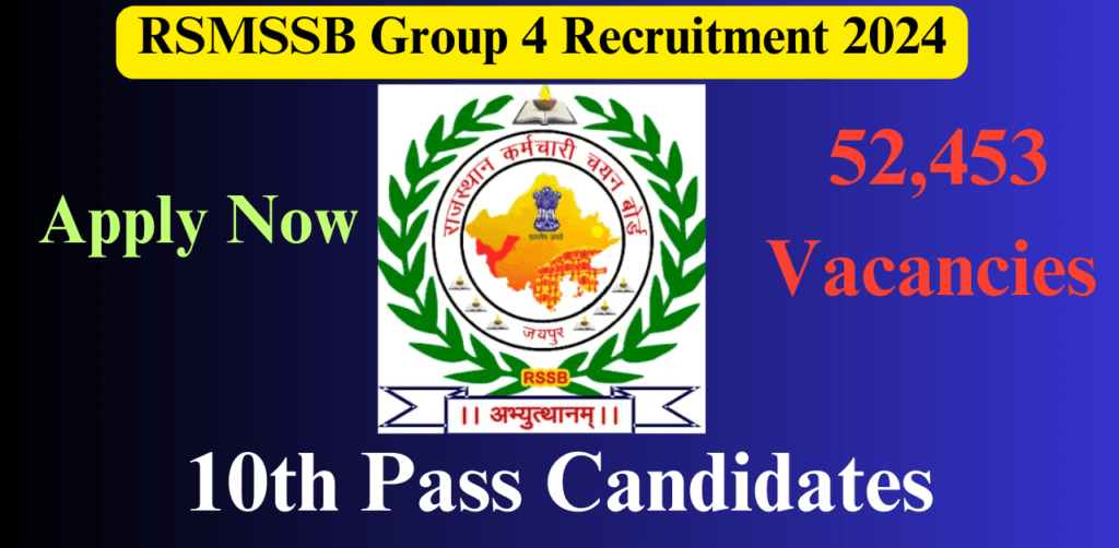 RSMSSB Group 4 Recruitment 2024