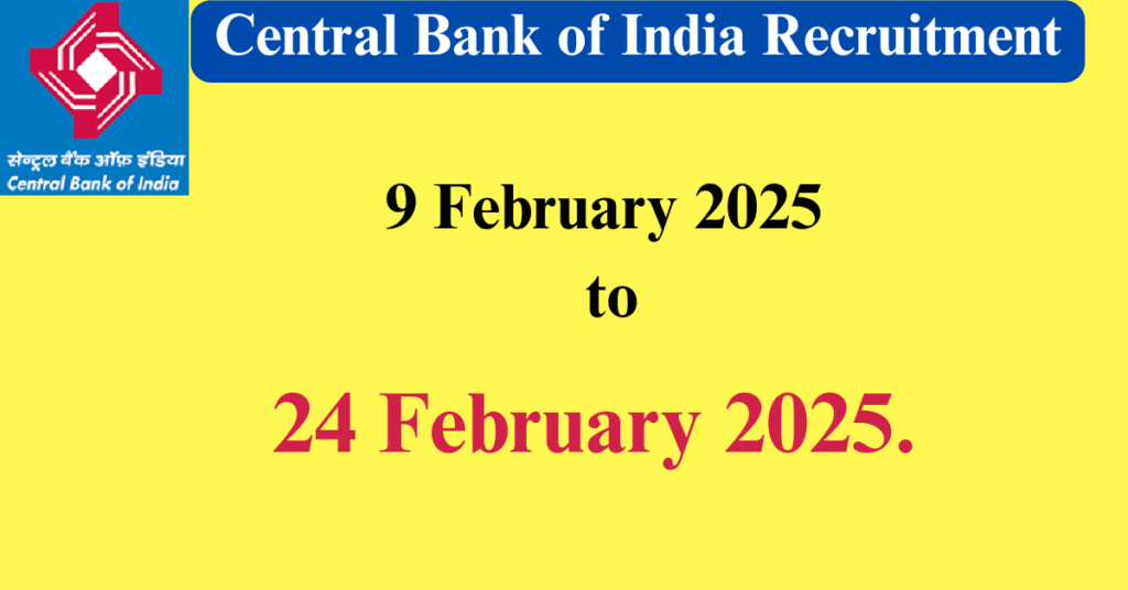 Central Bank of India Recruitment