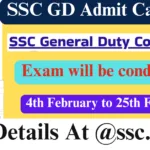 SSC GD Admit Card 2025