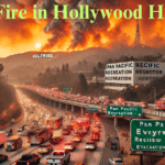 Sunset Fire in Hollywood Hills