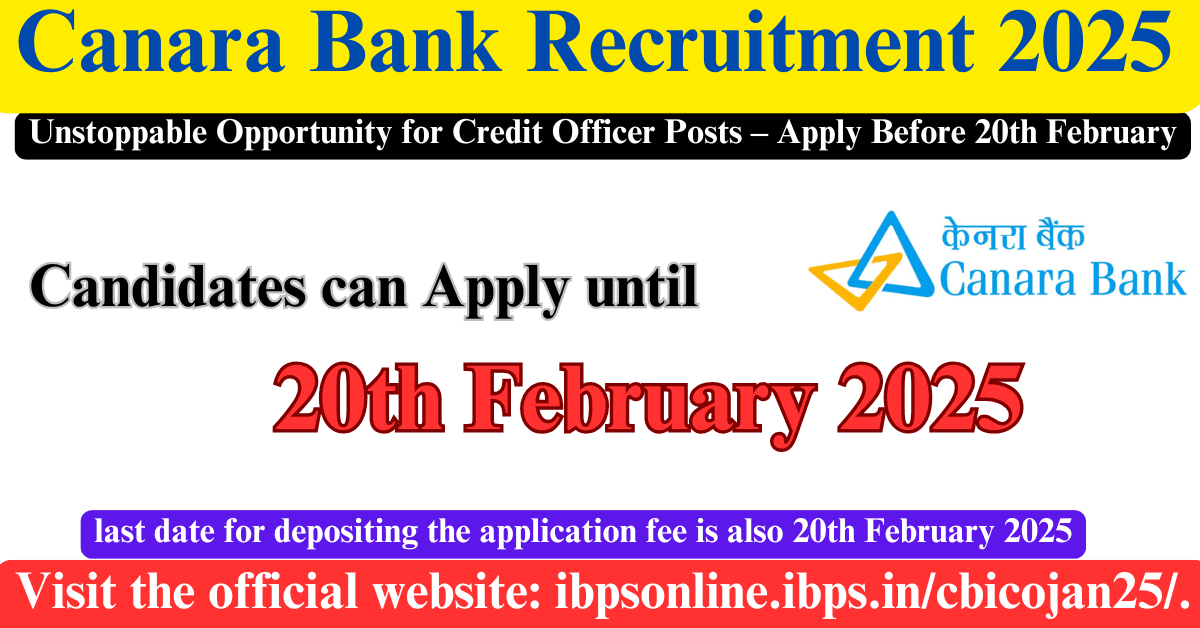 Canara Bank Recruitment 2025