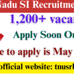 Tamil Nadu SI Recruitment 2025
