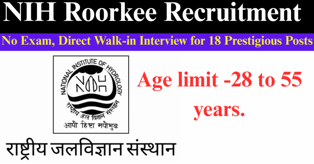 NIH Roorkee Recruitment