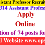 OPSC Assistant Professor Recruitment 2025