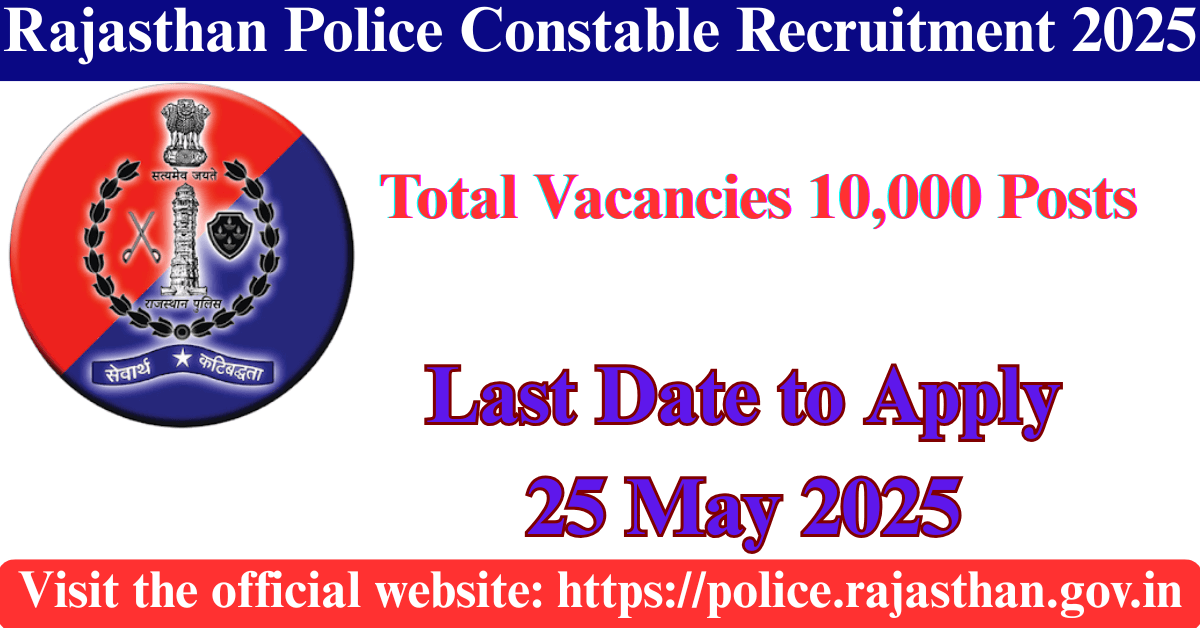 Rajasthan Police Constable Recruitment 2025