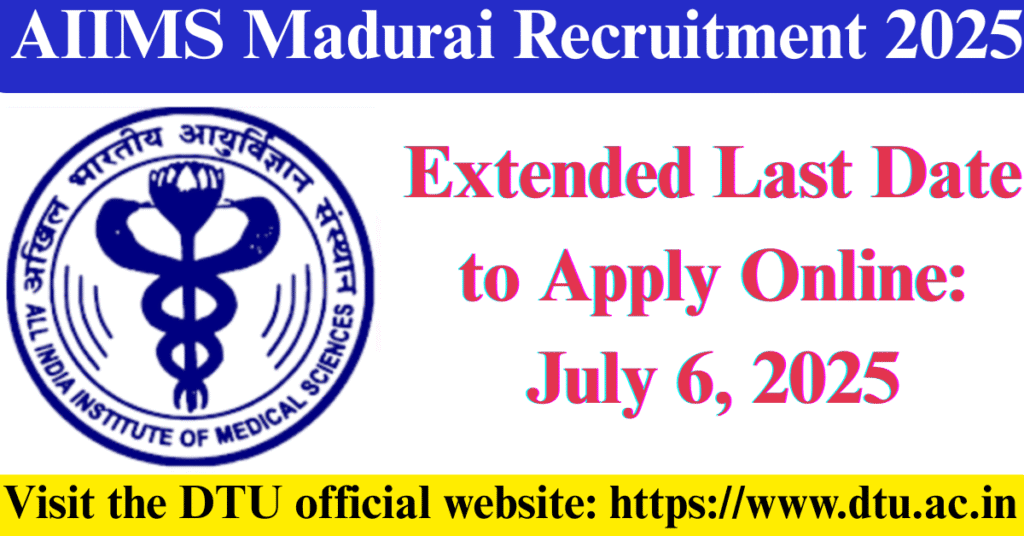 AIIMS Madurai Recruitment 2025