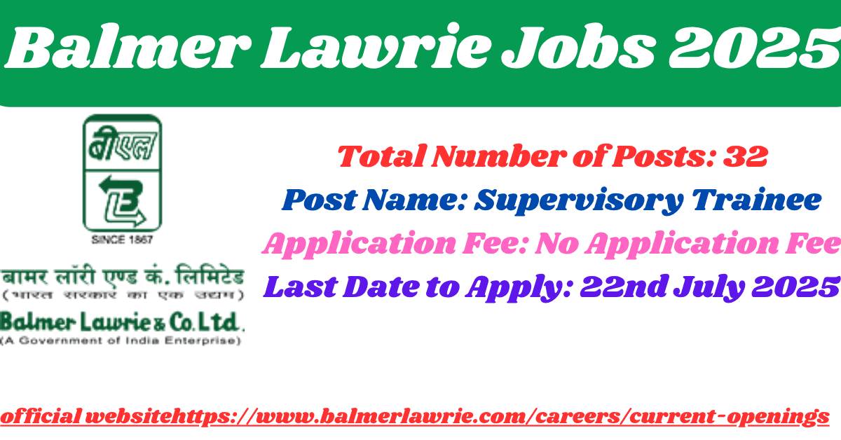 Balmer Lawrie Jobs 2025