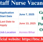 Bihar Staff Nurse Vacancy 2025: Grab 11,389 Esteemed Posts – Apply Online Now Bihar Staff Nurse Vacancy 2025