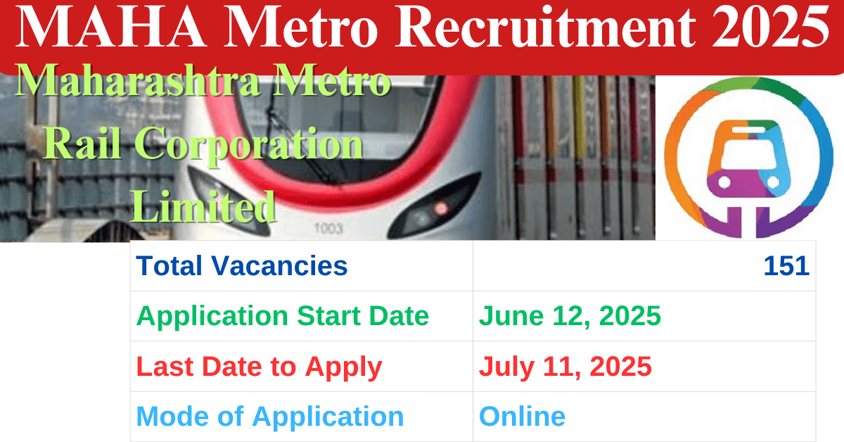 MAHA Metro Recruitment 2025