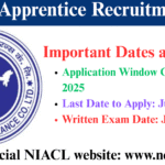 NIACL Apprentice Recruitment 2025: Apply Online for 500+ Exciting Vacancies Before June 20 – Direct Link, Eligibility, and Exam Date Inside! NIACL Apprentice Recruitment 2025