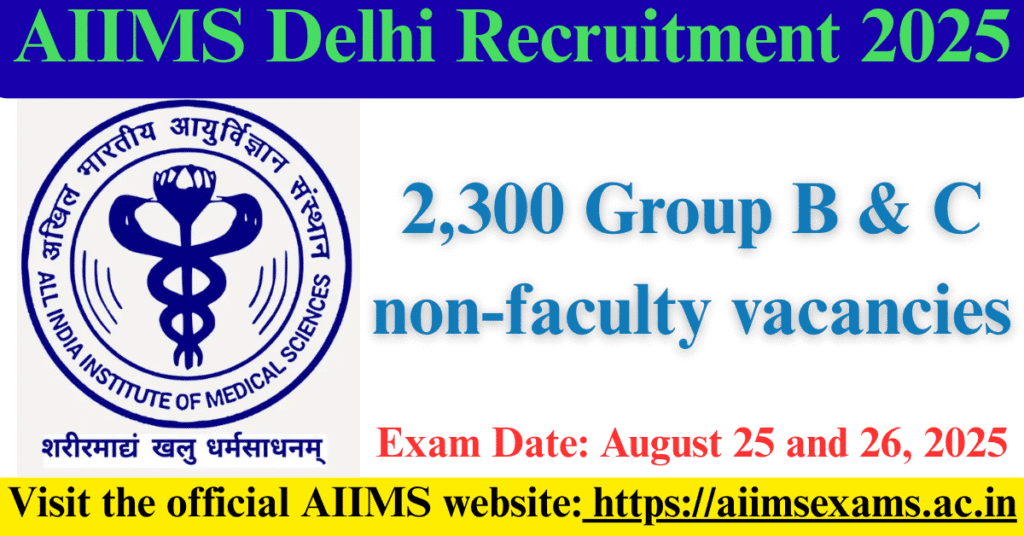 AIIMS Delhi Recruitment 2025