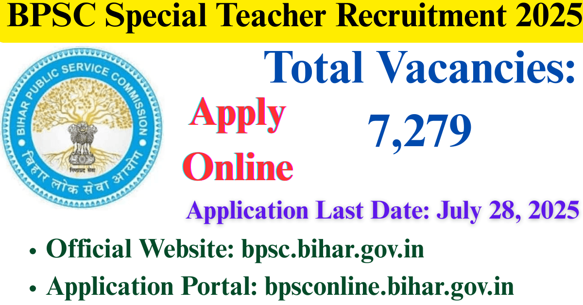 BPSC Special Teacher Recruitment 2025