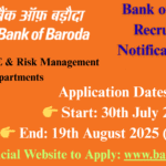 Bank of Baroda Recruitment Notification 2025