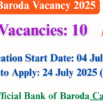 Bank of Baroda Vacancy 2025