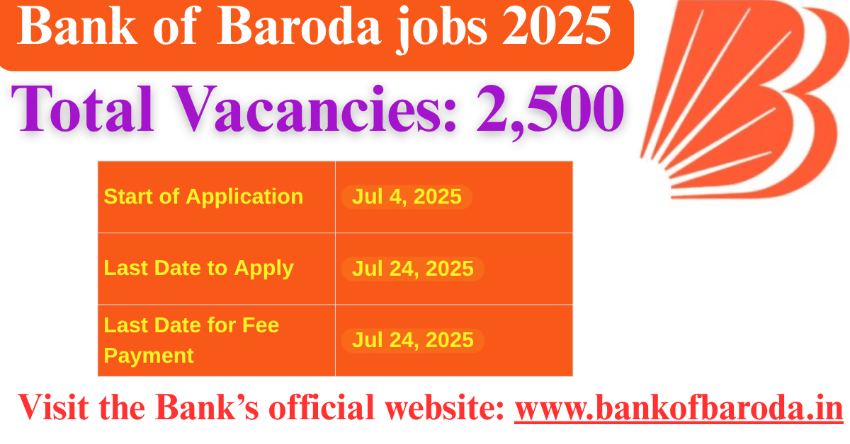Bank of Baroda jobs 2025