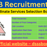 DSSSB Recruitment 2025: Apply Online for 2,119 Prestigious Govt Vacancies from July 8 β A Great Opportunity! DSSSB Recruitment 2025