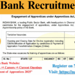 Indian Bank Recruitment 2025: 1,500 Apprentice Posts – Great Opportunity, Eligibility, Stipend & Exam Pattern Indian Bank Recruitment 2025