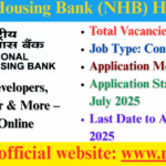 National Housing Bank (NHB) Hiring 2025: CTO, Developers, Risk Officer & More – Apply Online National Housing Bank (NHB) Hiring 2025