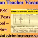Rajasthan Teacher Vacancy 2025