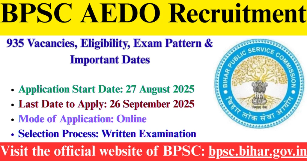 BPSC AEDO Recruitment 2025