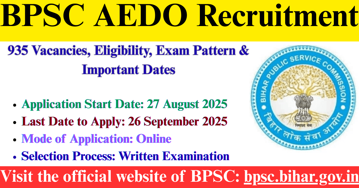 BPSC AEDO Recruitment