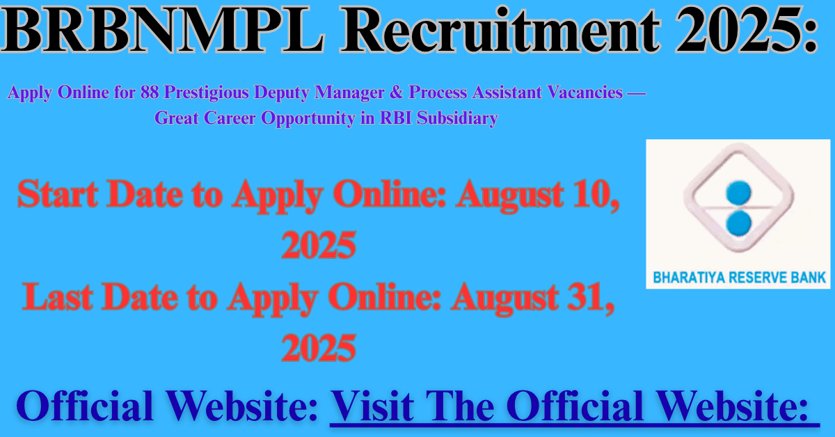 BRBNMPL Recruitment 2025: