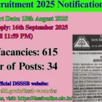 DSSSB Recruitment 2025 Notification