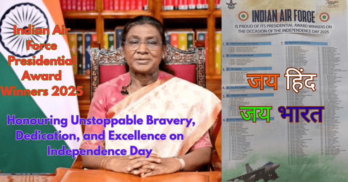 Indian Air Force Presidential Award Winners 2025
