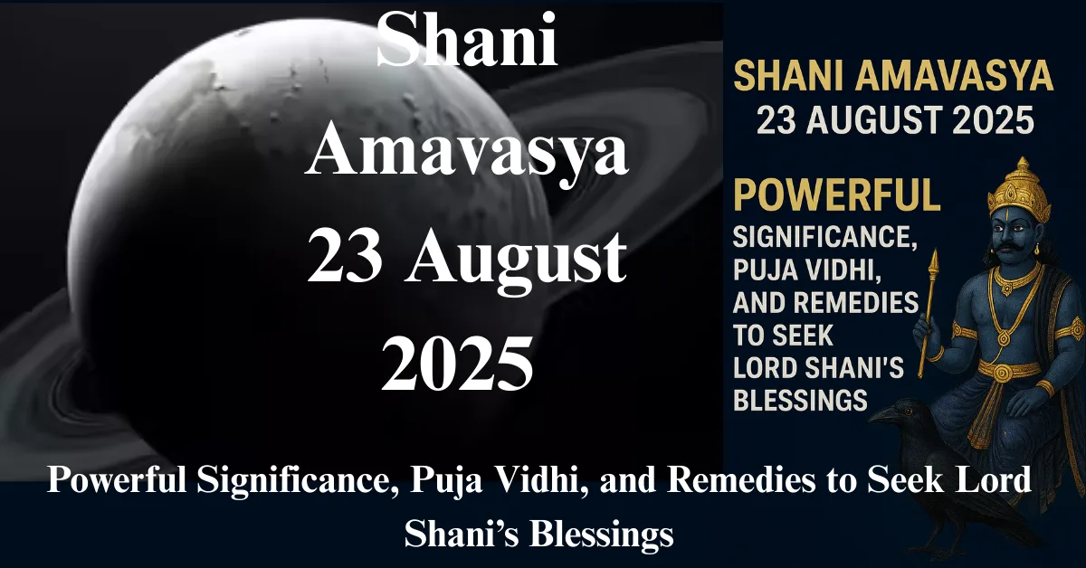 Shani Amavasya 23 August 2025