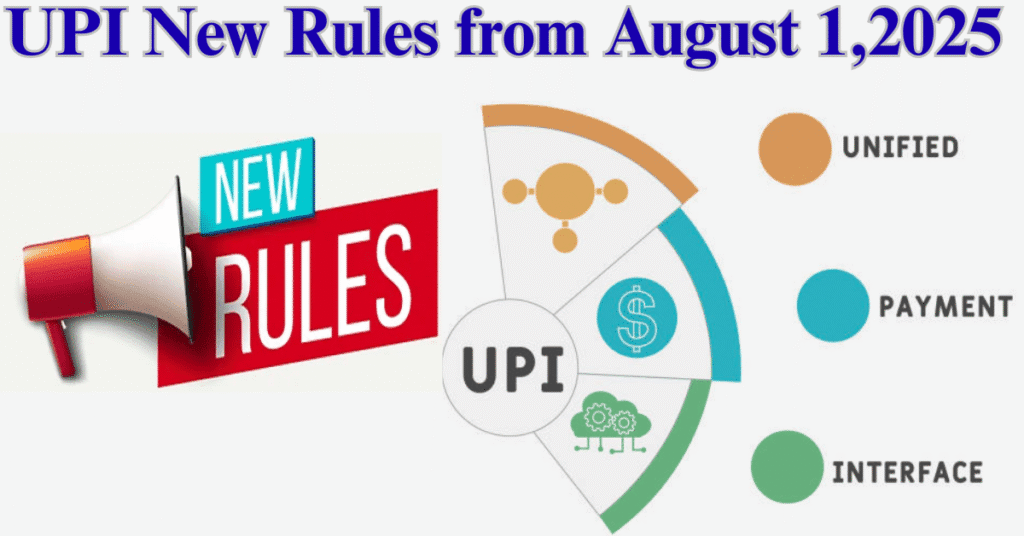 UPI New Rules from August 1, 2025