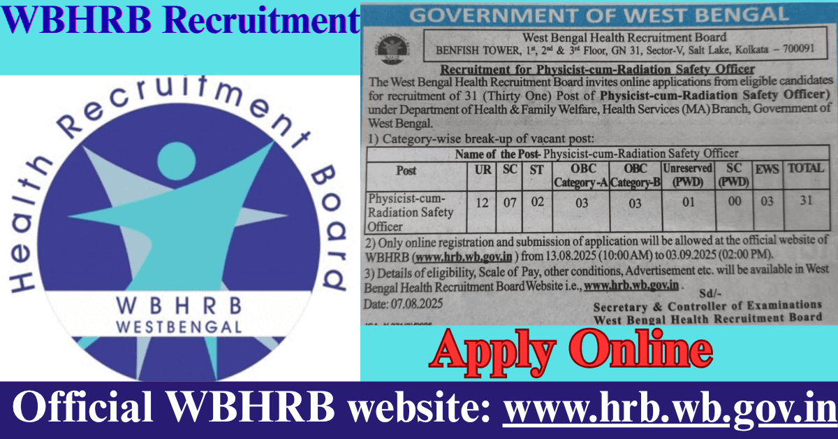 WBHRB Recruitment 2025