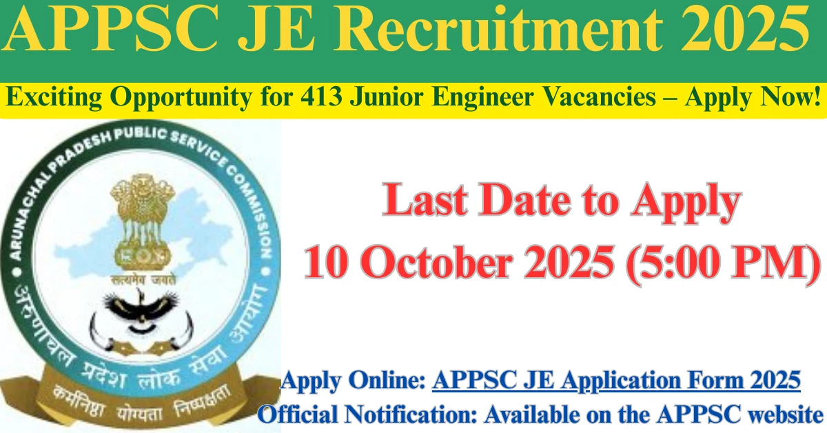 APPSC JE Recruitment 2025