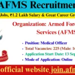 Army AFMS Recruitment 2025