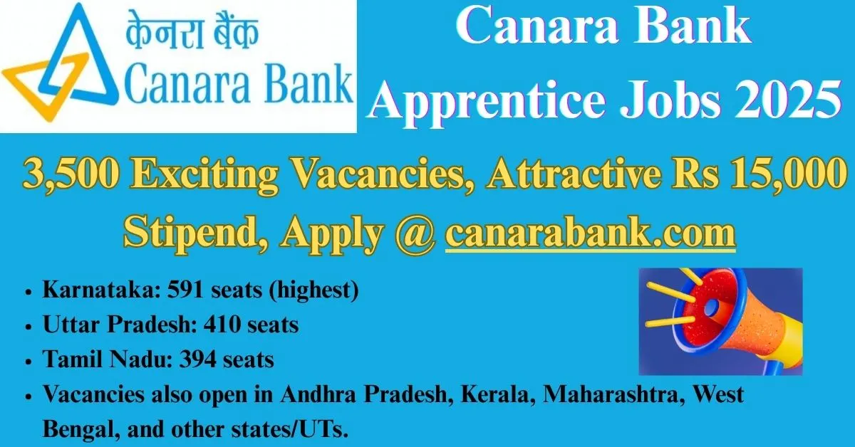 Canara Bank Apprentice Jobs 2025
