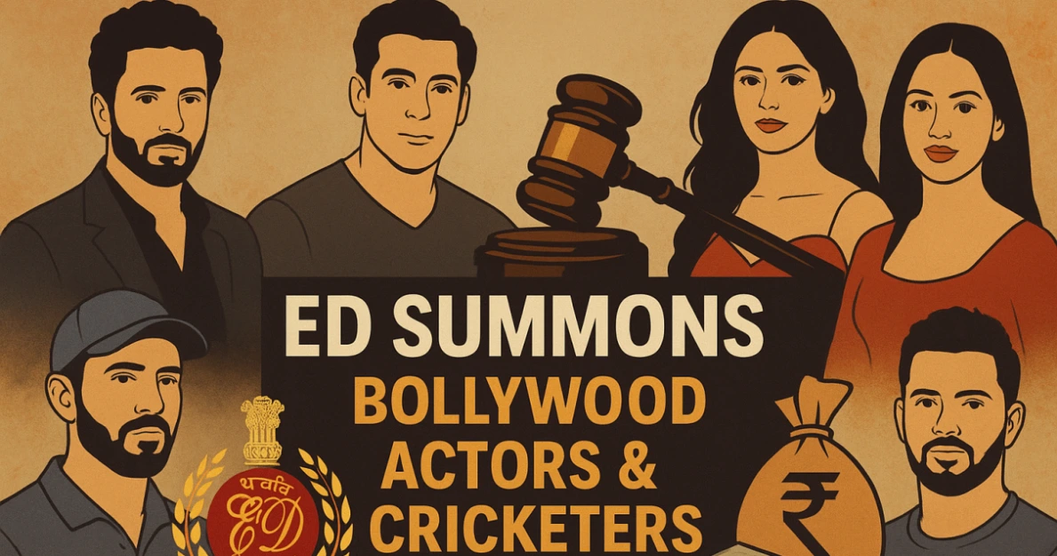 ED Summons Bollywood Actors and Cricketers