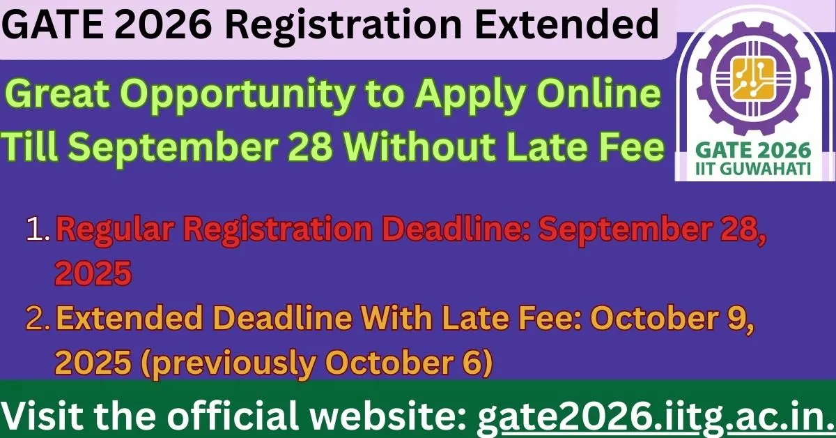 GATE 2026 Registration Date Extended