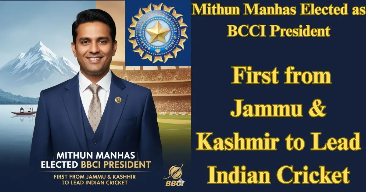 Mithun Manhas Elected as BCCI President