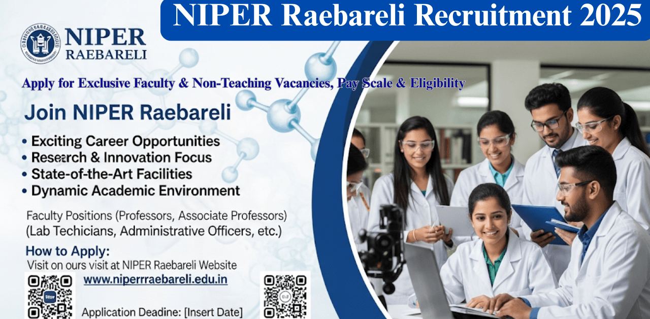 NIPER Raebareli Recruitment 2025