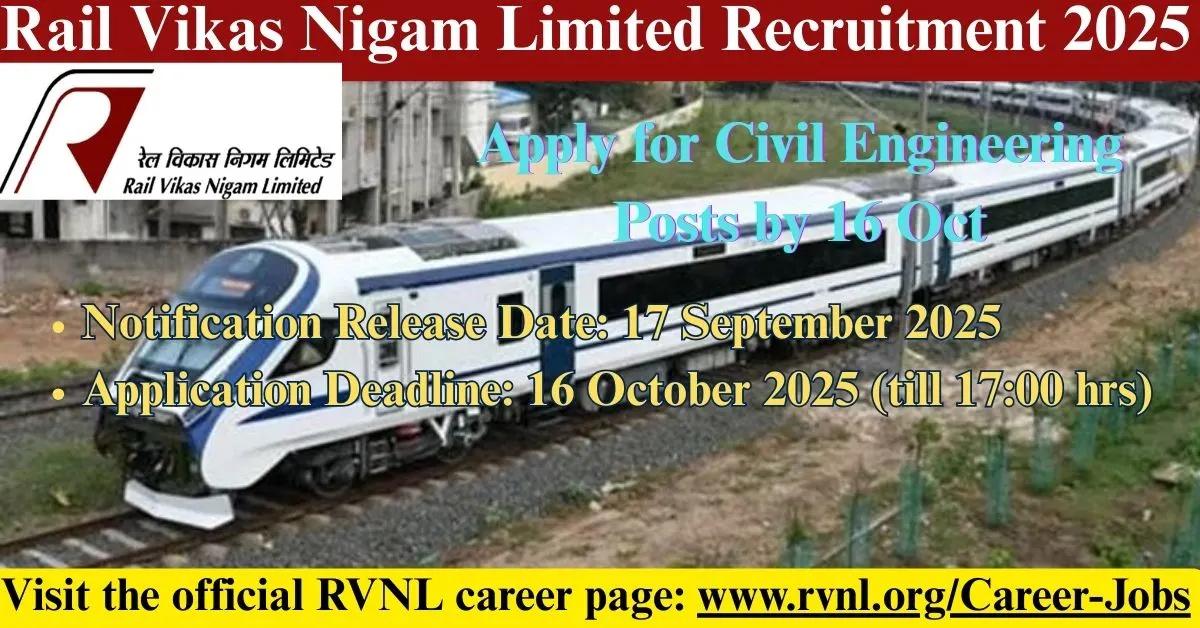 Rail Vikas Nigam Limited Recruitment 2025