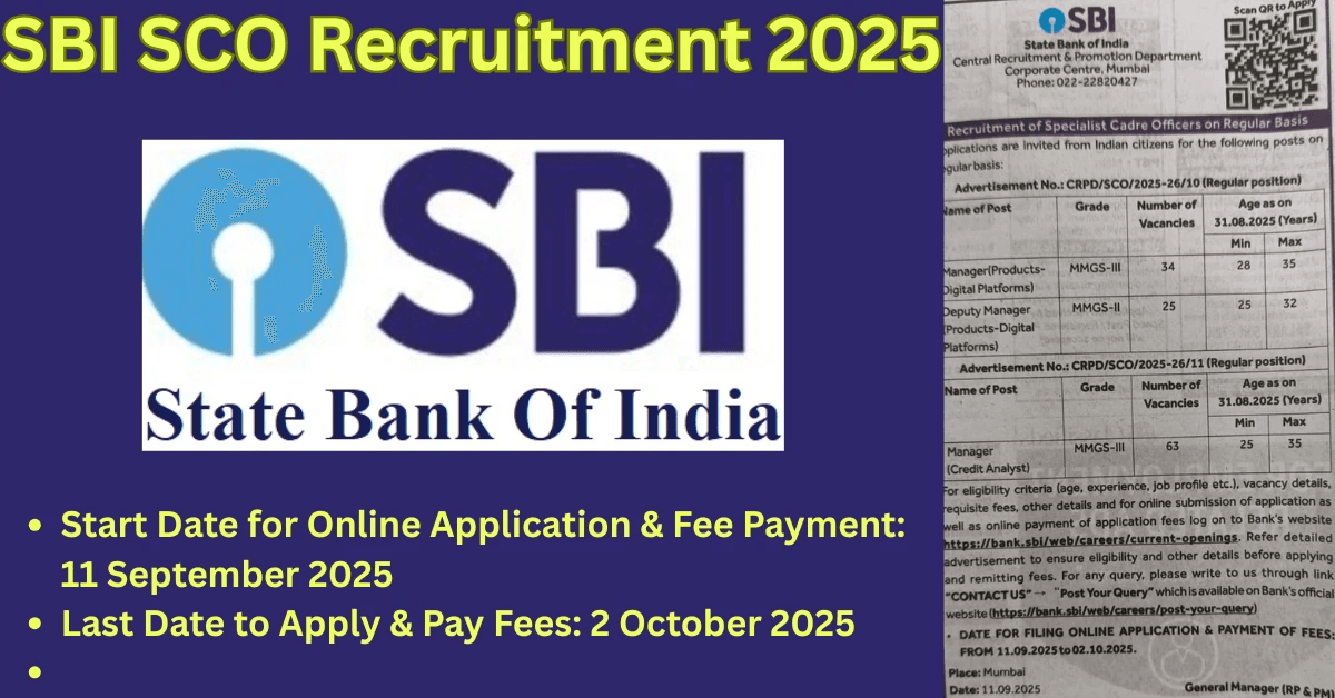 SBI SCO Recruitment 2025