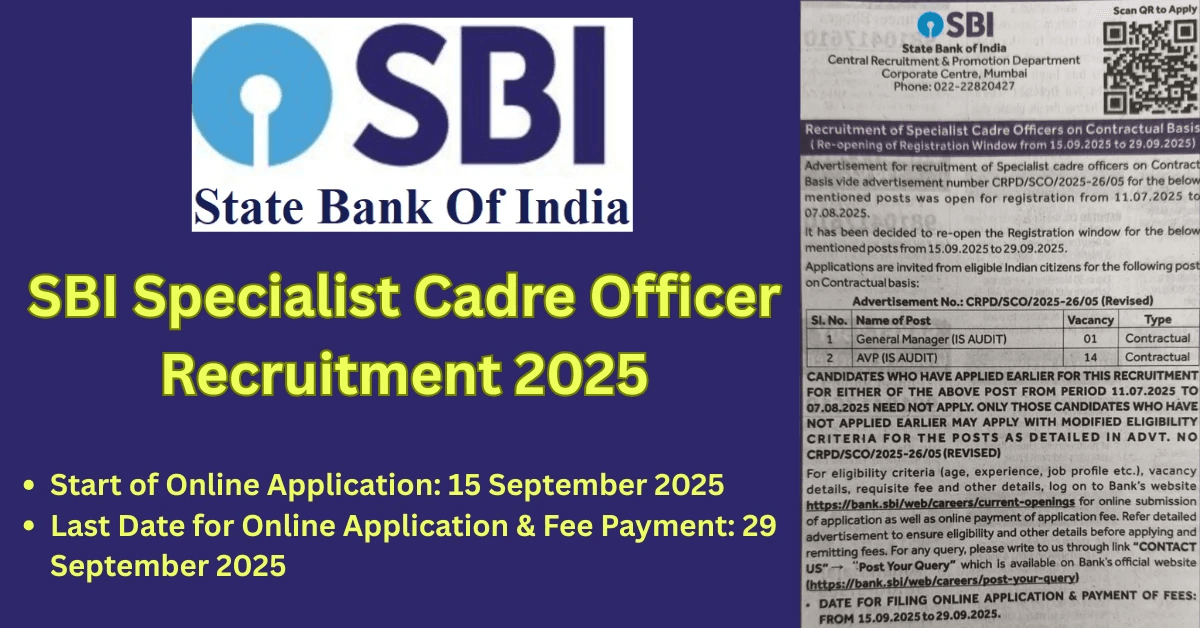 SBI Specialist Cadre Officer Recruitment 2025