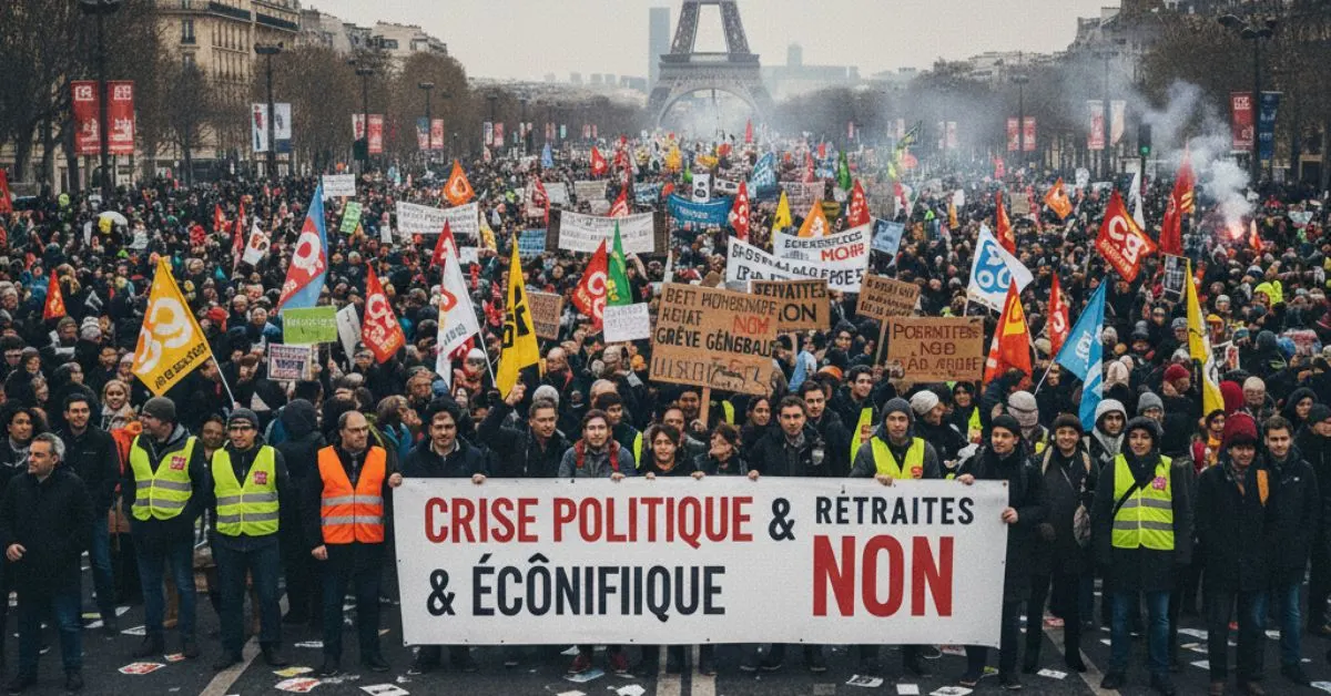 political and economic crisis sparks massive strikes across France