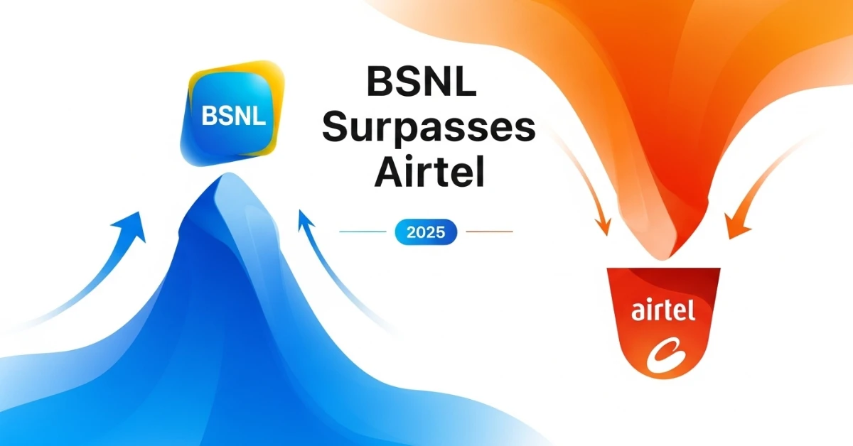 BSNL Surpasses Airtel in August subscriber growth — TRAI data chart