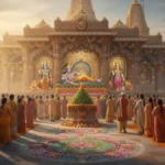 Dev Uthani Ekadashi 2025: Date, Tithi, Puja Vidhi & Parana Time – Complete Guide Devotees worshiping Lord Vishnu and Goddess Lakshmi on Dev Uthani Ekadashi 2025 with lamps, tulsi plant, and rangoli at a decorated Hindu temple