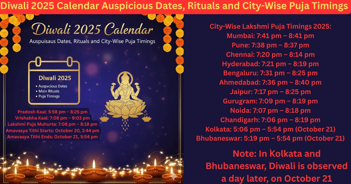 Diwali 2025 Calendar