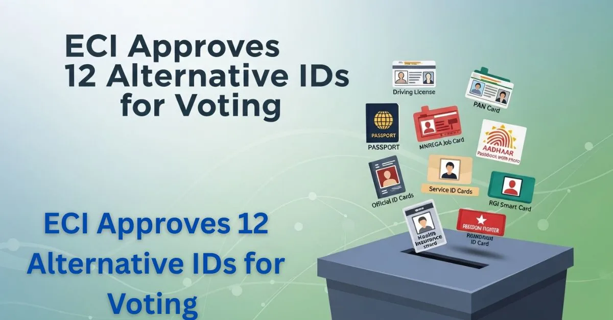 ECI Approves 12 Alternative IDs for Voting